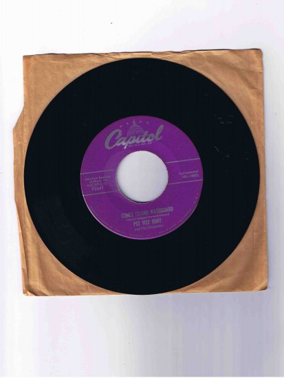 Pee Wee Hunt 45 rpm single, "Coney Island Washboard" b/w "Mama's Gone, Good Bye"