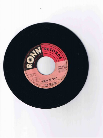 Ted Taylor 45 rpm single, "Break of Day" / "Fair Weather Woman" (1973)
