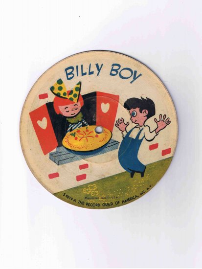 Nursery rhyme 78rpm picture disk ('40s?), "Billy Boy" / "Three Little Kittens"