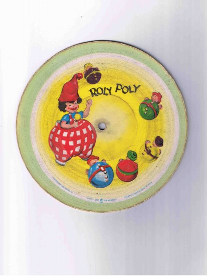 78rpm 7" children's cardboard picture disk, "Roly Poly" / "Old McDonald" (1948)