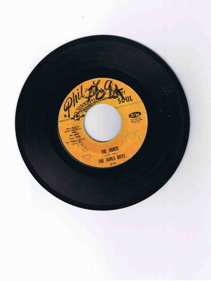 James Boys (Jesse James) 45 rpm single, "The Horse" / "The Mule" (Phil-L.A. of Soul)