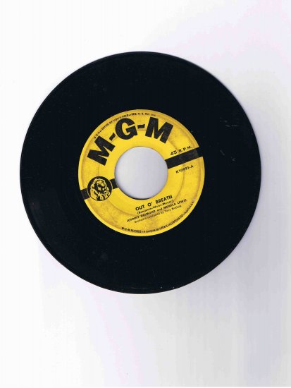Johnny Desmond/Monica Lewis 45rpm single, "Out o' Breath" / "I'm Glad I Gave It Up for You"
