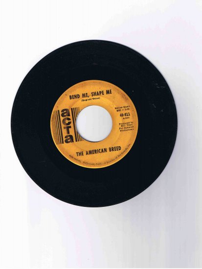 American Breed 45rpm single, "Bend Me, Shape Me"/"Mindrocker" (1968)