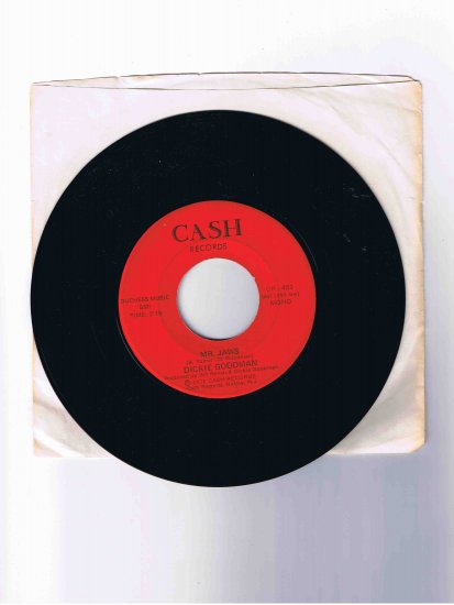 Dickie Goodman 45rpm single, "Mr. Jaws" / "Irv's Theme" in sleeve (NM) 1975