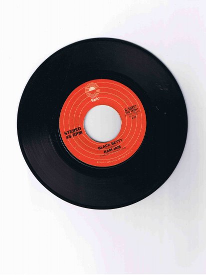 Ram Jam 45rpm single, "Black Betty" / "I Should Have Known" (1977)