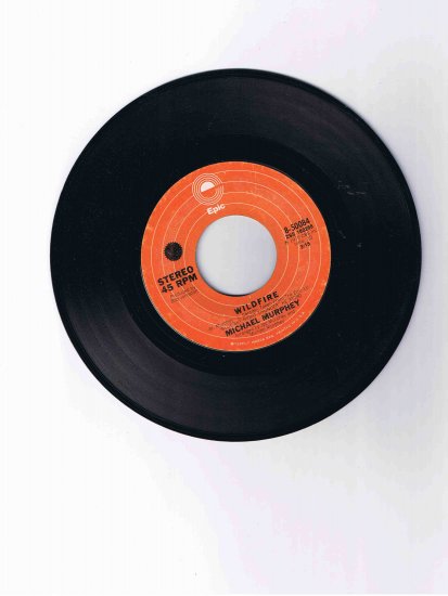 Michael Murphey 45rpm single, "Wildfire" / "Night Thunder" (Epic, 1975)