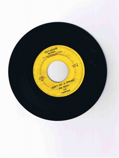 Big Rock and Tadpole 45rpm single, "Ain't Hit a Shame" / "Beep-Beep Song" (adult novelty record)