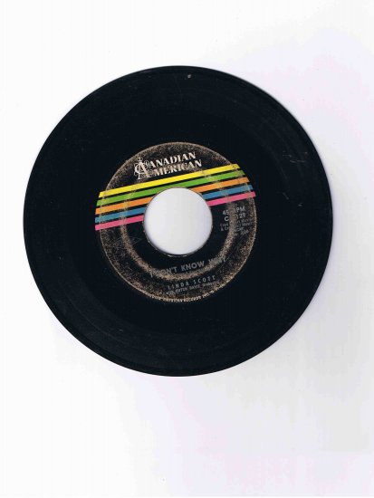 Linda Scott 45rpm single, "I Don't Know Why" / "It's All Because"