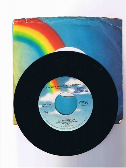 Little Milton, 45rpm single, "Age Ain't Nothin' but a Number" (1980) in sleeve