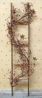 Rustic Ladder W/Garland