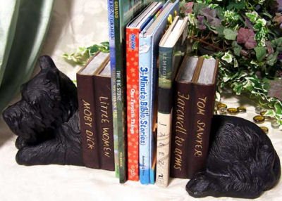 Cast Iron Scottie Book Ends