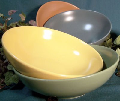 Fiesta Style Stoneware set of 4 Large Bowls