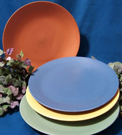 Fiesta style Stoneware set of 4 Large Plates