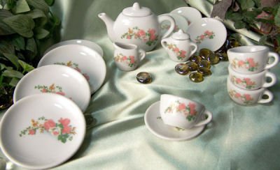 Child Porcelain 17 Piece Tea Set
