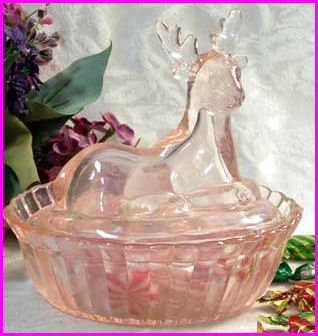 Pink Deer Candy Dish