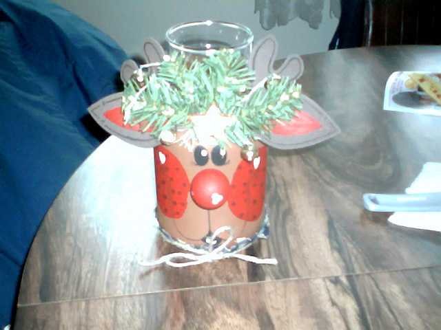 Reindeer Mason jar candle