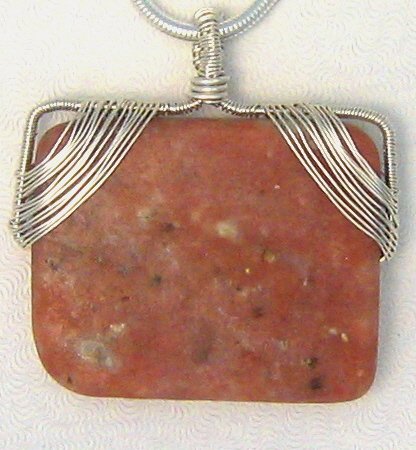 SALE Handcrafted Wirewrapped Natural Pink Lepidolite - Pendant Only