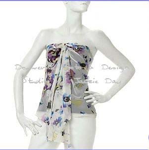 Susan Lucci Silk Chiffon Halter Camisole Silk Print Size 8