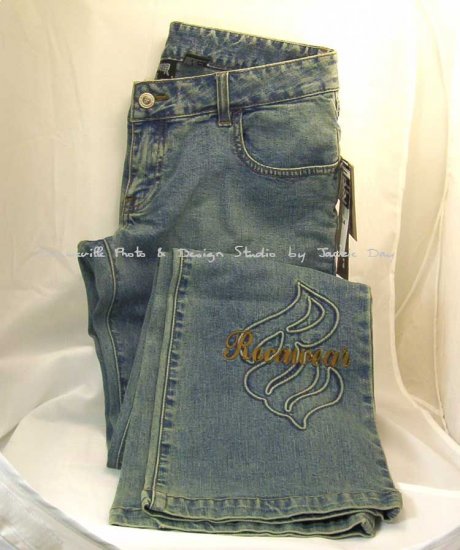 Rocca Wear STRETCH FLAME JEAN Blue Denim Low Rise 9/10