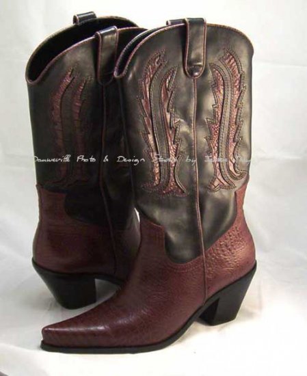 HOT in HOLLYWOOD URBAN COWGIRL WESTERN Laser Cut BOOT Size 8