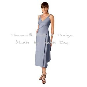 LUKASTYLE SWRAP Techno Jersey Long Sleeve Dress SKY Small