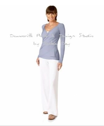 Techno Jersey S'Wrap Cardigan by LUKASTYLE SKY Medium