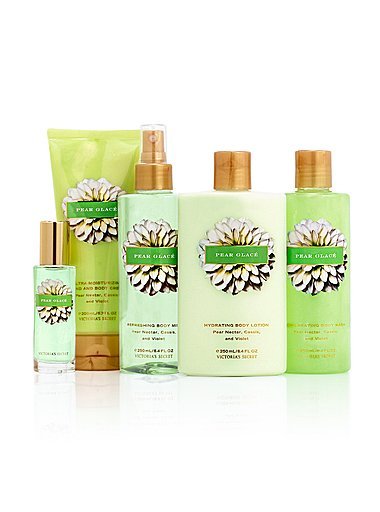 Victoriaâs Secret " Secret Garden PEAR GLACE Mist, Scrub and Body Butter(set of 3)