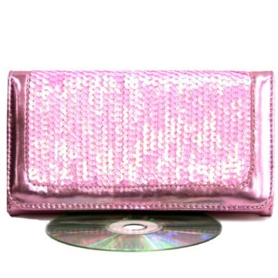 Sexy Trendy Pink Sequin Clasp Purse Wallet