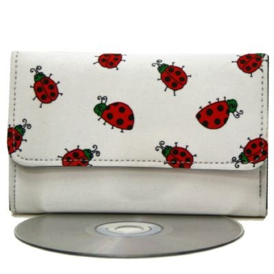 Cute White Ladybug Print Mini Wallet