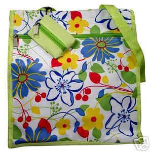 Tropical Lime Green Island Floral Purse Handbag