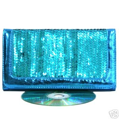 Sexy Turquoise Aqua Blue Sequin Clasp Purse Wallet