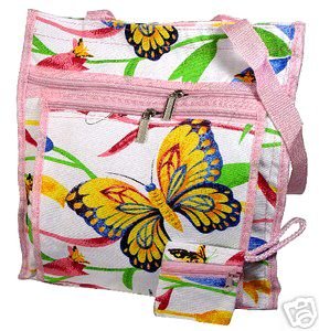 Sweet Pink Butterfly Purse Diaper Bag Tote