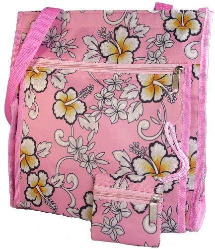 Pink #2 HAWAIIAN Floral Print Purse Diaper Beach Bag