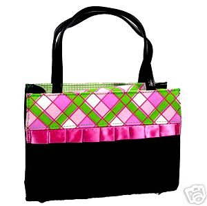 Plaid and Lace Black Purse and Wallet Set #1