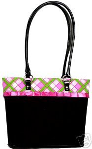 Plaid and Lace Black Purse and Wallet Set #2
