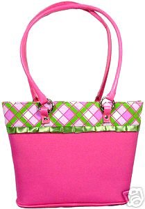 Plaid and Lace Pink Purse and Wallet Set #2