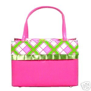 Plaid and Lace Pink Purse and Wallet Set #1