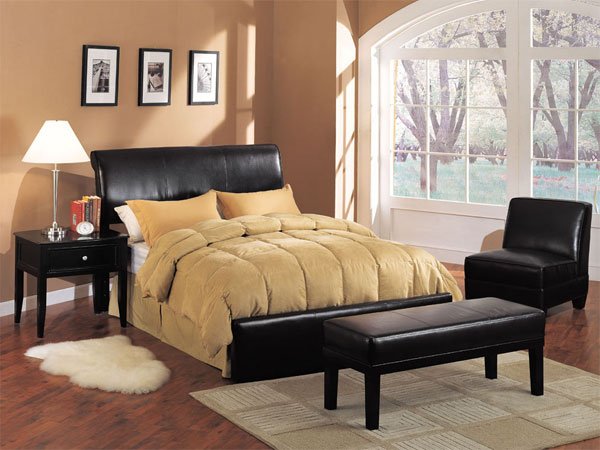 MODERN ESPRESSO PLATFORM STYLE QUEEN SIZE BED