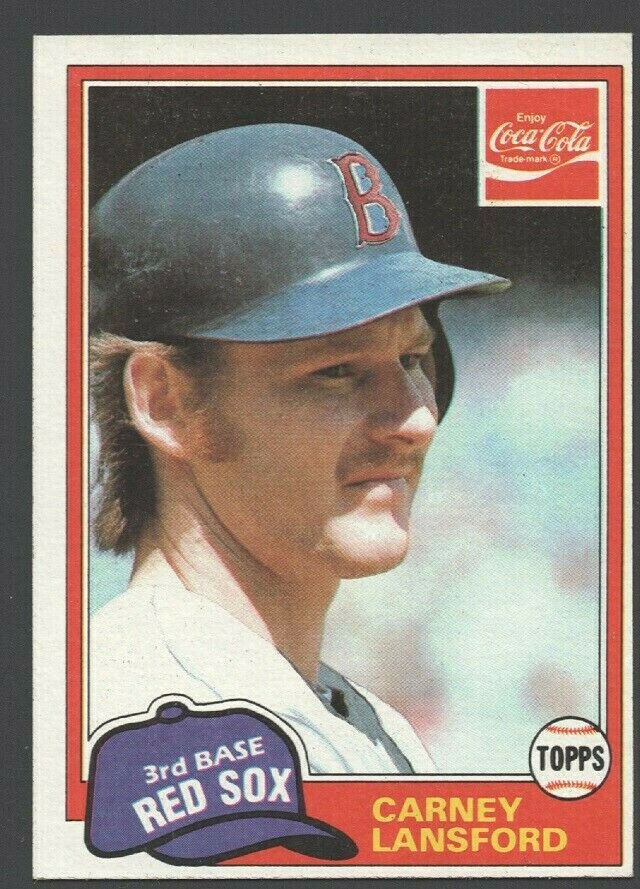 Boston Red Sox Carney Lansford Topps Coca Cola Coke Baseball Card