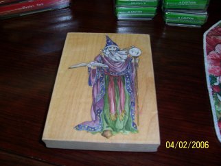 Large Wizard Rubber stamp NEW
