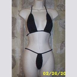 New Black Micro Mini Thong by SpicySpot One Size
