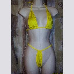 New Yellow Micro Mini Thong by SpicySpot One Size
