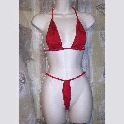 New Red Micro Mini Thong Bikini By Spicy Spot One Size