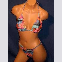 NWT Ice Gear Multi Color Floral Print 2 piece Bikini M