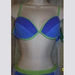 NWT Body ID Purple w Green Trim Underwire Bikini Top 11