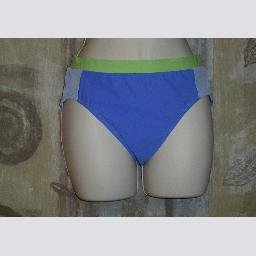 New Cazimi High Waist Purple Green Trim Swim Bottoms 8