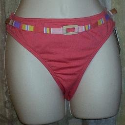 NWT By The Beach Orange Bikini Swim Bottom Large