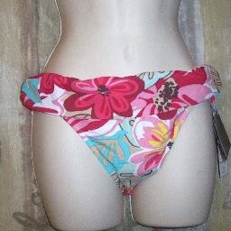 NWT Be Creative High Waist Floral Bikini Swim Bottom L
