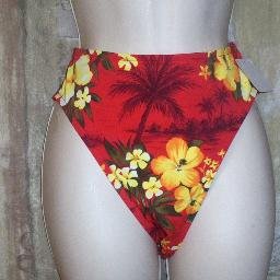 NWT Caribbean Joe Floral High Cut Bikini Swim Bottom 14