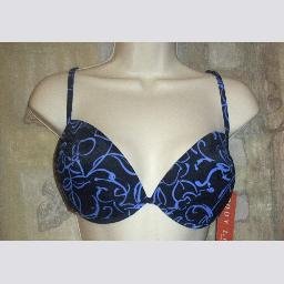 NWT Body ID Black Purple Swirl Underwire Bikini Top 15